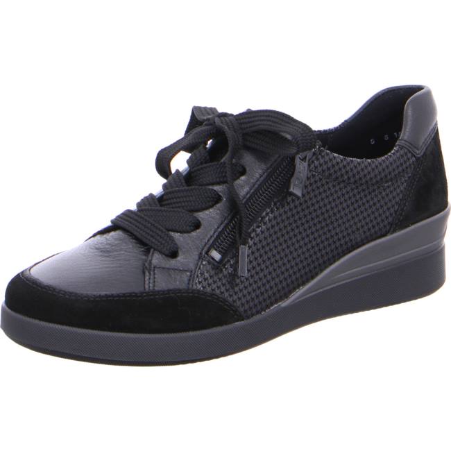 Black Ara Shoes Lazio Women\'s Sneakers | ARA234PHB