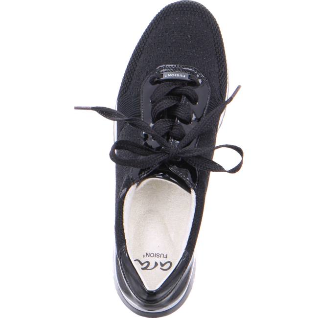 Black Ara Shoes Lissabon Women's Sneakers | ARA026AOB