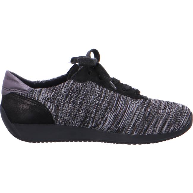 Black Ara Shoes Lissabon Women's Sneakers | ARA431GTU