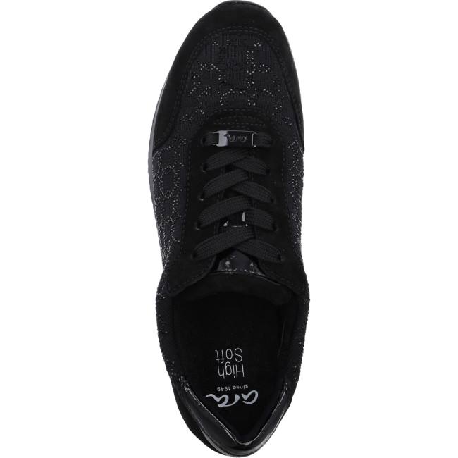 Black Ara Shoes Lissabon Women's Sneakers | ARA490LIY