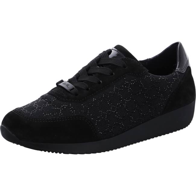 Black Ara Shoes Lissabon Women\'s Sneakers | ARA490LIY