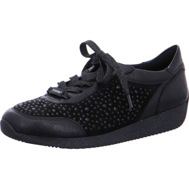 Black Ara Shoes Lissabon Women\'s Sneakers | ARA546SME