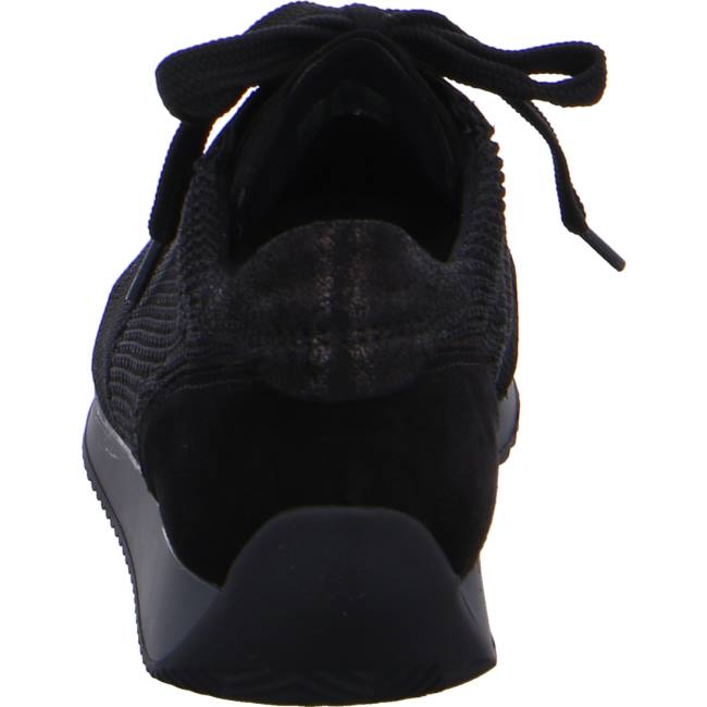 Black Ara Shoes Lissabon Women's Sneakers | ARA837JKE