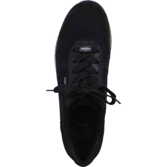 Black Ara Shoes Lissabon Women's Sneakers | ARA837JKE