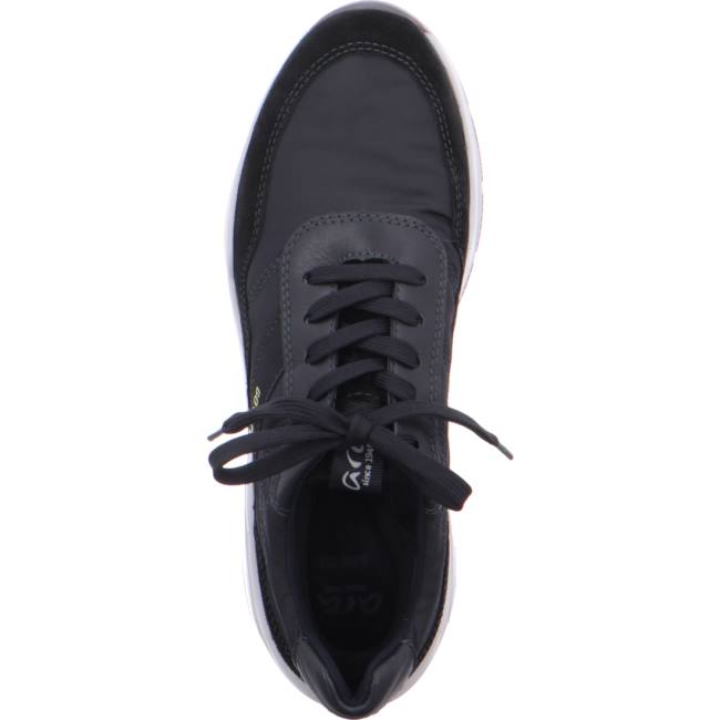 Black Ara Shoes Los Angeles Men's Sneakers | ARA253MKJ