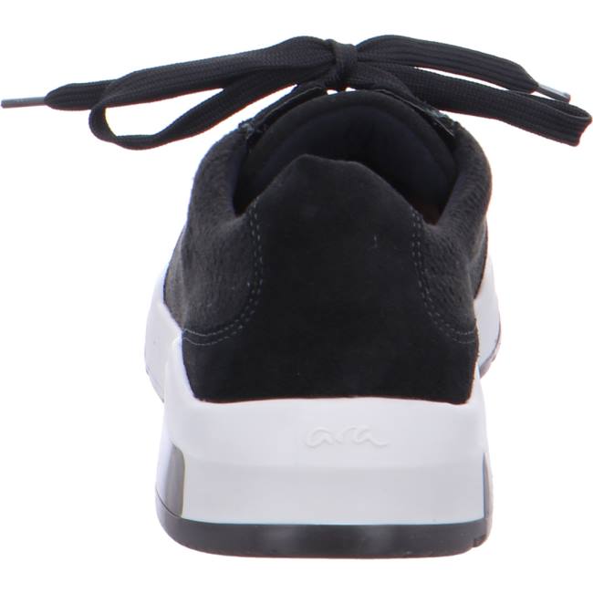 Black Ara Shoes Los Angeles Men's Sneakers | ARA782MTJ