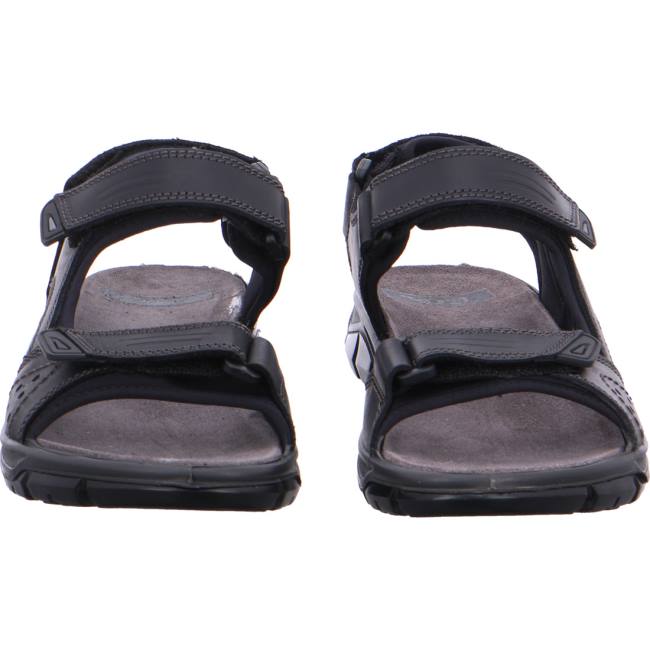 Black Ara Shoes Lucca Men's Sandals | ARA104TKV