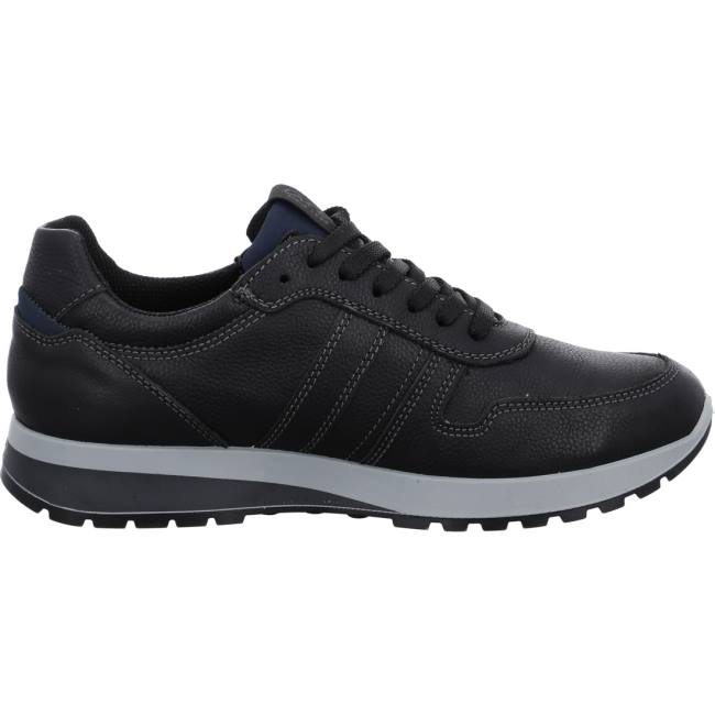 Black Ara Shoes Matteo Men's Sneakers | ARA170TYI