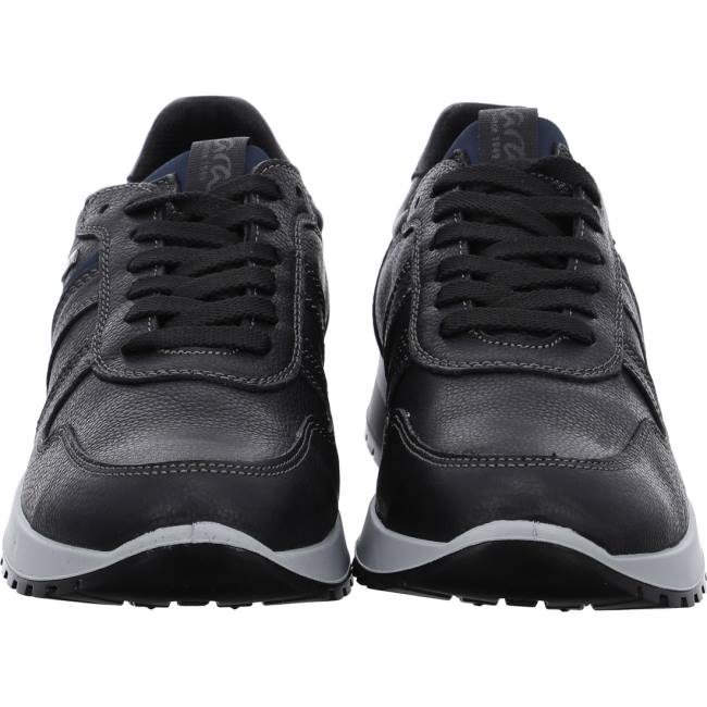 Black Ara Shoes Matteo Men's Sneakers | ARA170TYI