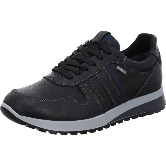 Black Ara Shoes Matteo Men\'s Sneakers | ARA170TYI