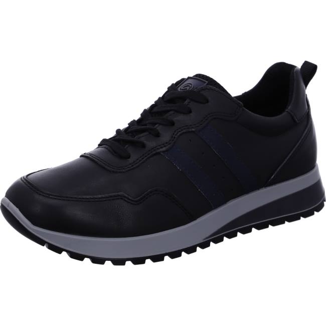 Black Ara Shoes Matteo Men\'s Sneakers | ARA970UAV