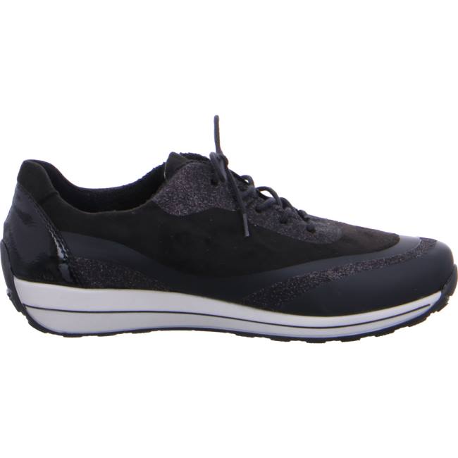 Black Ara Shoes Osaka Women's Sneakers | ARA460PVH