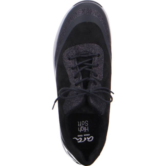 Black Ara Shoes Osaka Women's Sneakers | ARA460PVH