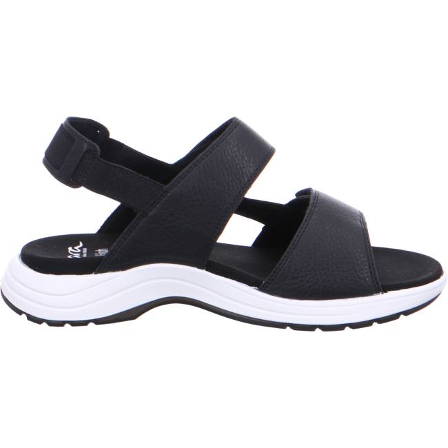 Black Ara Shoes Panama Women's Sandals | ARA621UQT