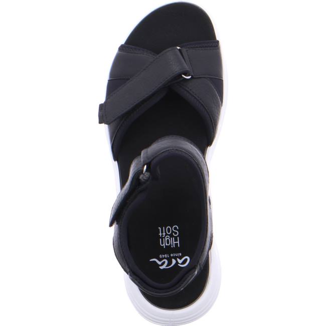 Black Ara Shoes Panama Women's Sandals | ARA735KQI