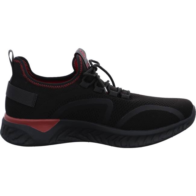 Black Ara Shoes San Diego Men's Sneakers | ARA541QBH