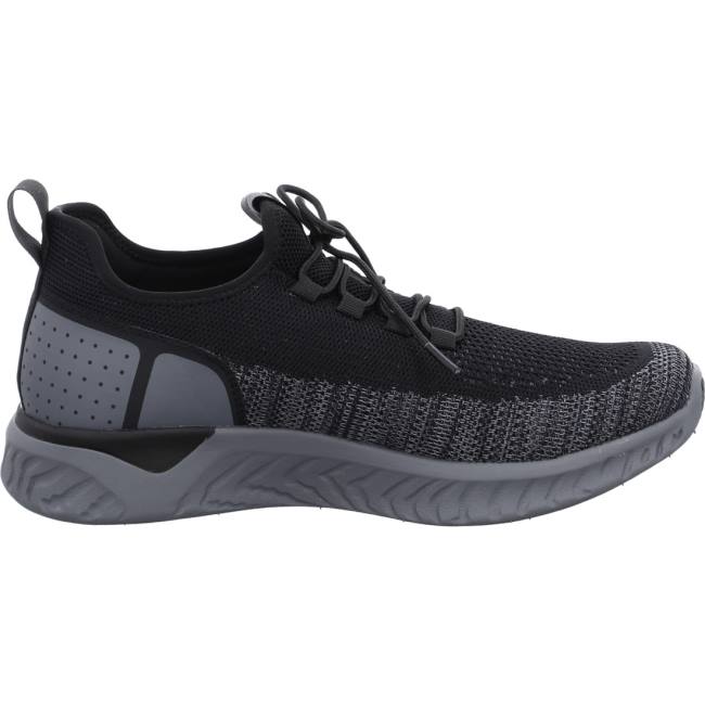 Black Ara Shoes San Diego Men's Sneakers | ARA614CRZ