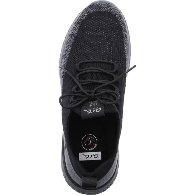 Black Ara Shoes San Diego Men's Sneakers | ARA614CRZ