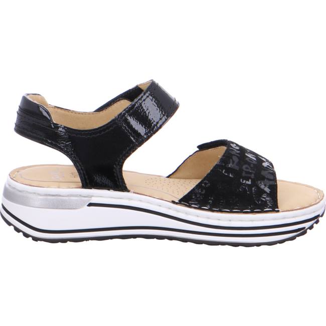 Black Ara Shoes Sapporo Women's Sandals | ARA679OFL