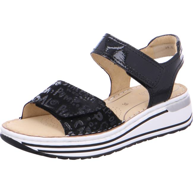 Black Ara Shoes Sapporo Women\'s Sandals | ARA679OFL