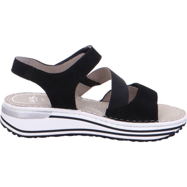 Black Ara Shoes Sapporo Women's Sandals | ARA974UBN