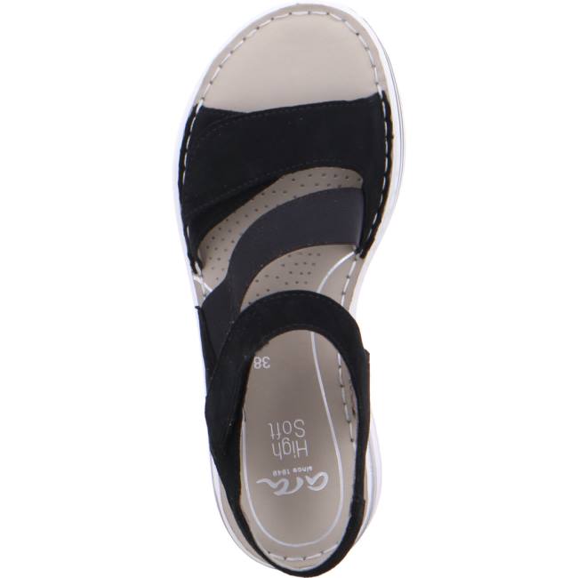 Black Ara Shoes Sapporo Women's Sandals | ARA974UBN