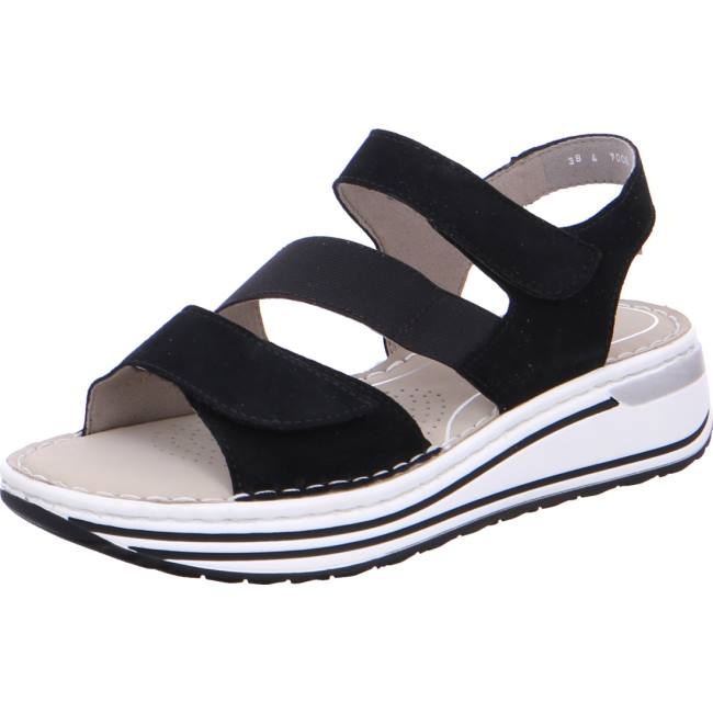 Black Ara Shoes Sapporo Women\'s Sandals | ARA974UBN