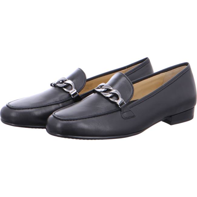 Black Ara Shoes Slip-ons Kent Women's Loafers | ARA481VSL