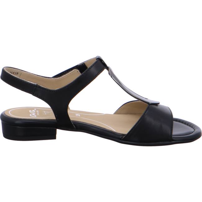 Black Ara Shoes Vegas Women's Sandals | ARA179QSC