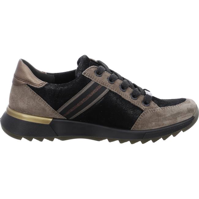 Black Ara Shoes Venice Taiga Women's Sneakers | ARA593CJZ