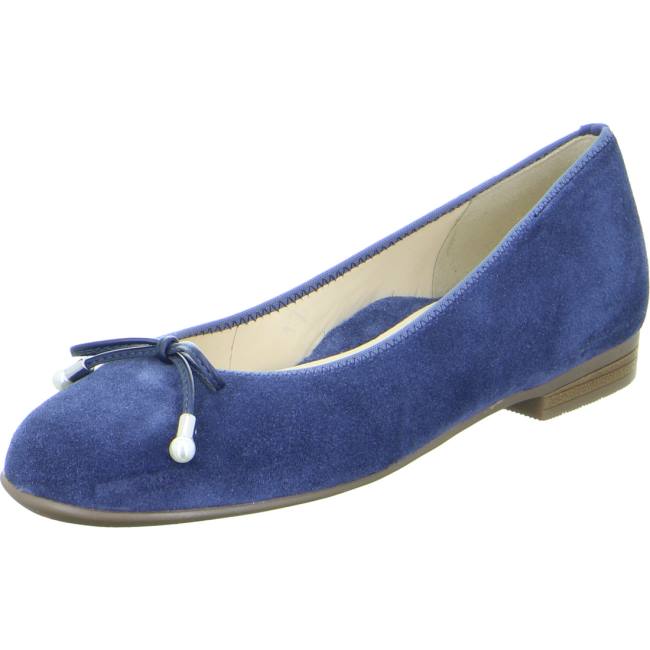 Blue Ara Shoes Ballet Pumps Sardinia Indigo Women\'s Ballerina | ARA792SRJ