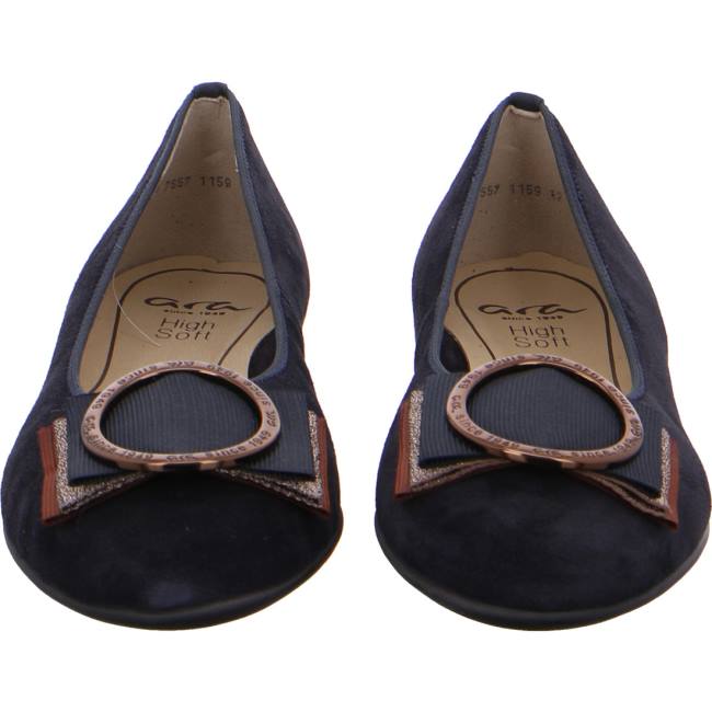 Blue Ara Shoes Ballet Pumps Sardinia Women's Ballerina | ARA638BTK