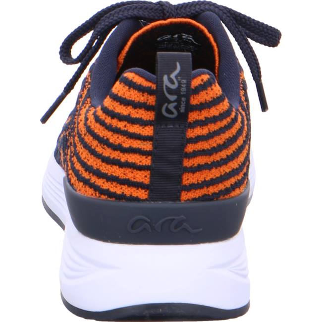 Blue Ara Shoes Chicago Orange Men's Sneakers | ARA431XWQ