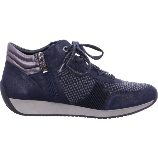 Blue Ara Shoes High Top Lissabon Women's Sneakers | ARA783QJL