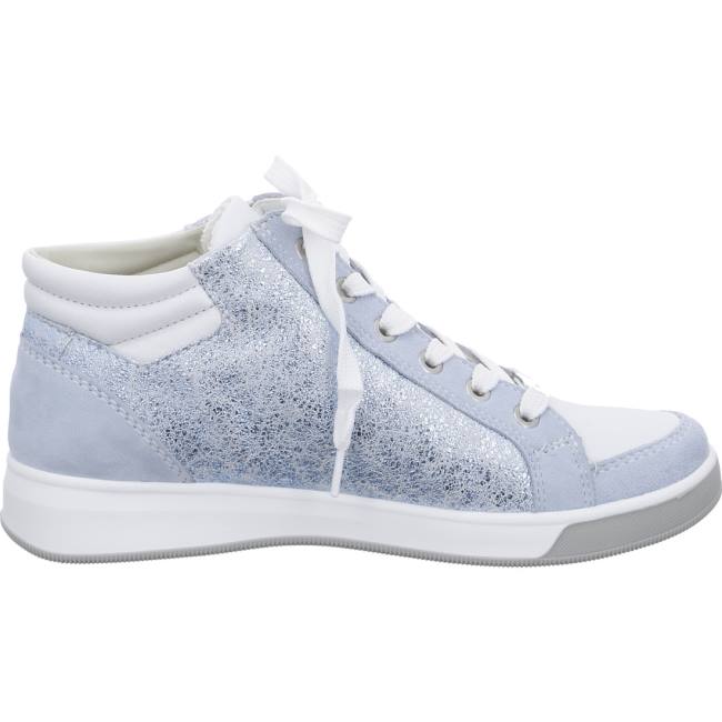 Blue Ara Shoes High Top Rom Aqua Women's Sneakers | ARA864ESU