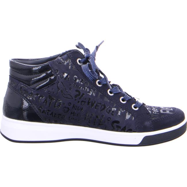 Blue Ara Shoes High Top Rom Navy Women's Sneakers | ARA214PEU