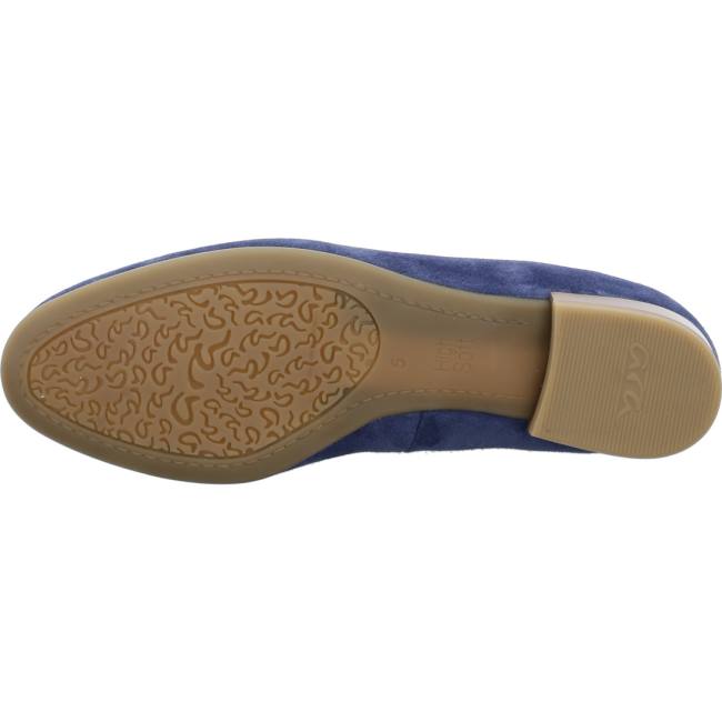 Blue Ara Shoes Kent Indigo Women's Loafers | ARA379YRD