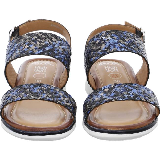 Blue Ara Shoes Kreta-black Women's Sandals | ARA360AMQ