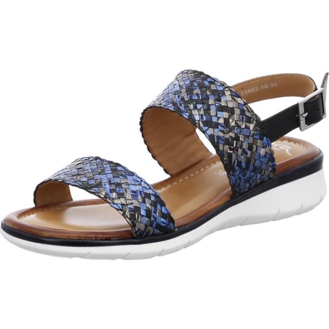 Blue Ara Shoes Kreta-black Women\'s Sandals | ARA360AMQ