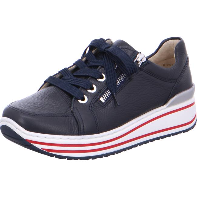 Blue Ara Shoes Lace-ups Sapporo Women\'s Sneakers | ARA984NAD