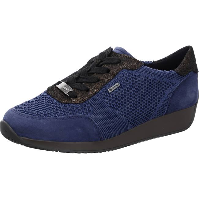 Blue Ara Shoes Lissabon Indigo Women\'s Sneakers | ARA614WGA