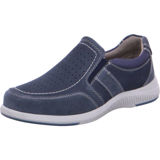 Blue Ara Shoes Slip-ons Siro 2.0 Jeans Men\'s Loafers | ARA431WOT