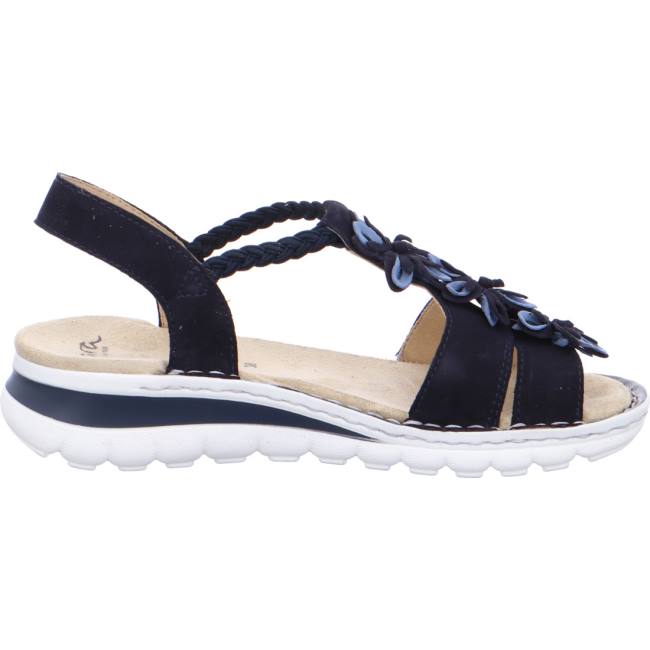 Blue Ara Shoes Tampa Sky Navy Women's Sandals | ARA528QMD