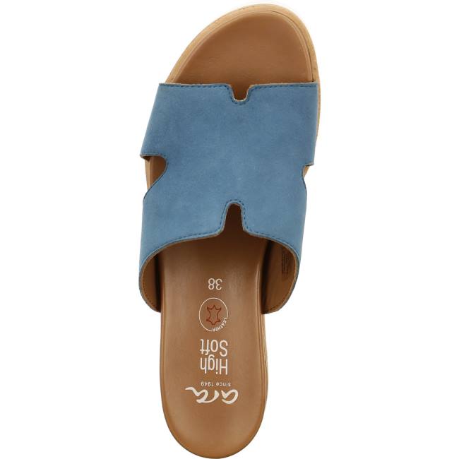 Blue Ara Shoes Valencia Capri Women's Mules | ARA614GRX