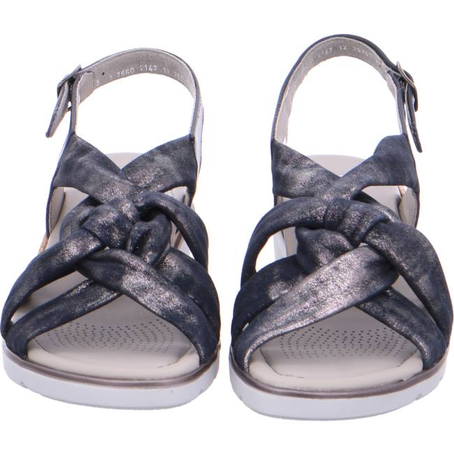 Blue Ara Shoes Wedge Lugano Women's Sandals | ARA891ITE