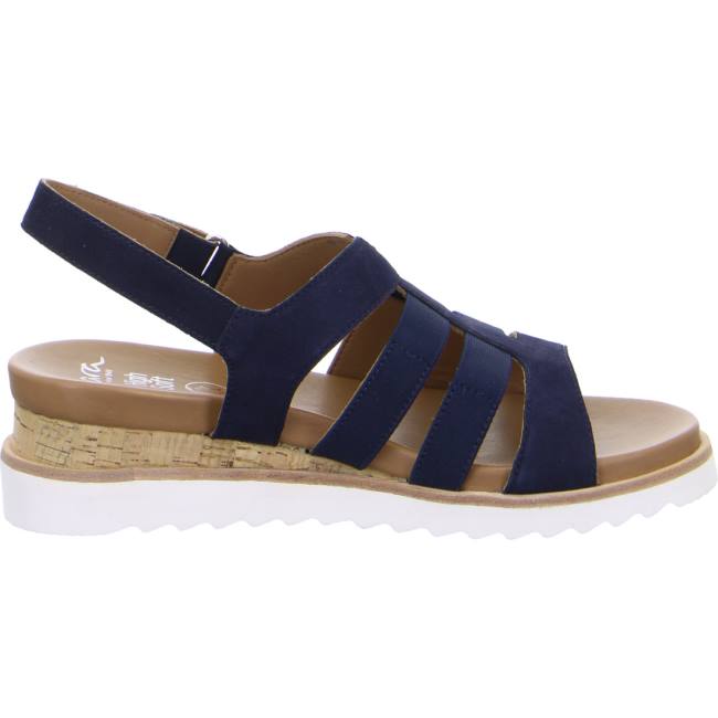 Blue Ara Shoes Wedge Valencia Women's Sandals | ARA508UGA