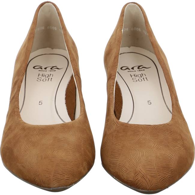 Brown Ara Shoes Court Shoes London Cognac Women's Pumps | ARA904YUG