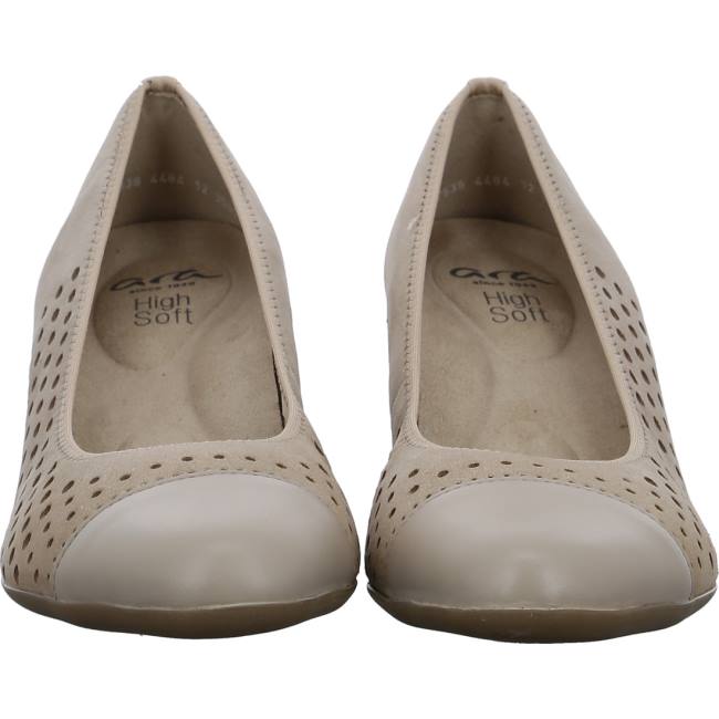 Brown Ara Shoes Court Shoes Nizza Sand Women's Pumps | ARA471TVD