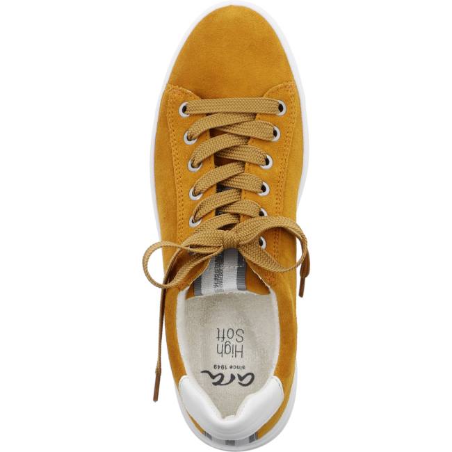 Brown Ara Shoes Courtyard Ochre Women's Sneakers | ARA972HGZ