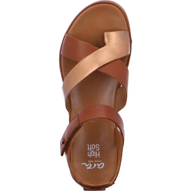 Brown Ara Shoes Dubai Cognac Women's Sandals | ARA172EFT